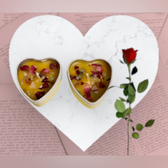 Rose & Crystal Candle - Love Manifested - Picture 1 of 5
